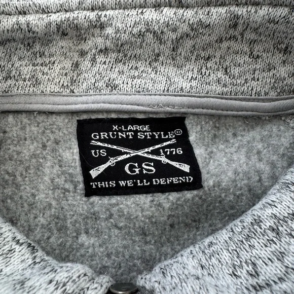 Grunt Style Women's Full Zip Sweater Jacket - Heather Gray - Picture 8 of 8